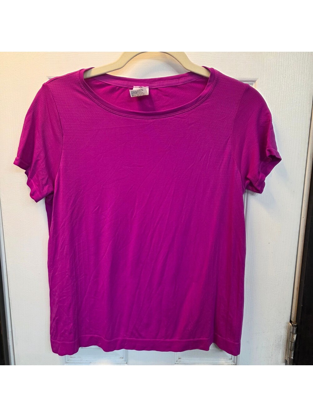 All in Motion Women's Medium Magenta Nylon Short Sleeve Shirt- Medium